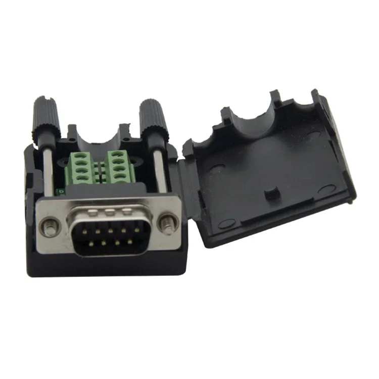 Welding free serial port header DB9 RS232 RS485 plug Male Femalein