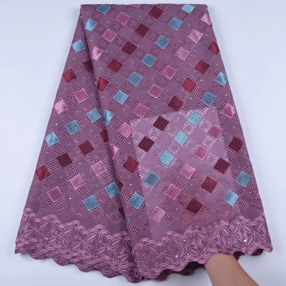 Хлопок, нигерийская кружевная ткань, швейцарская вуаль, кружево с камнями, высокое качество, африканская сухая кружевная ткань для женщин A1671