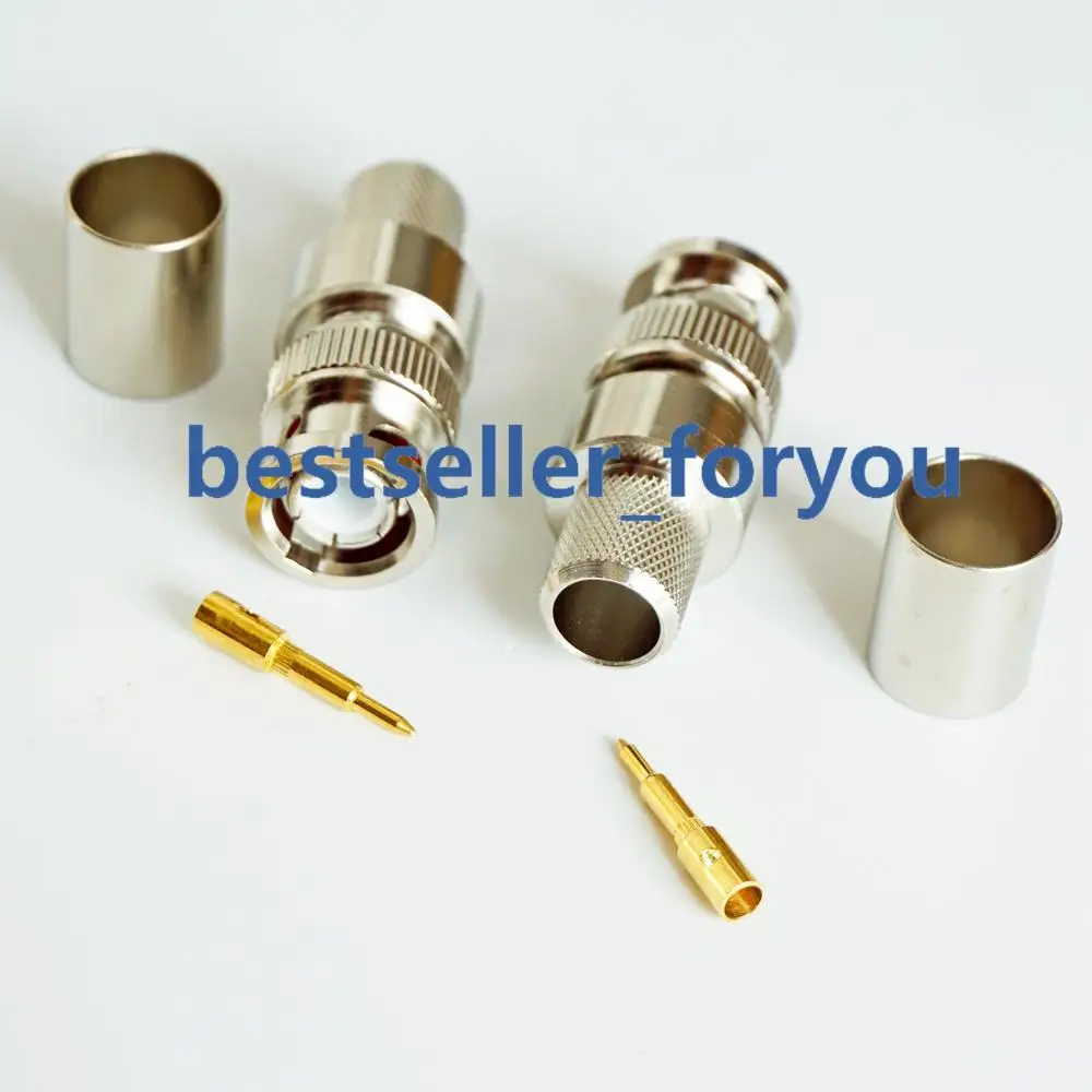 1X обжимной штекер BNC для RG8 LMR400 RG213 RG165 RG393 коаксиальный радиочастотный