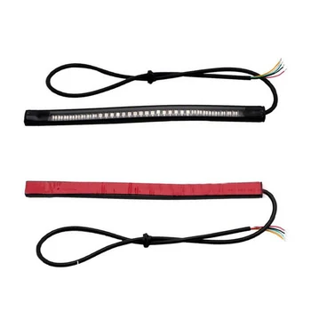 

Flexible 48 LED 2835 3014 smd Dual Color Yellow Red Light motorcycle strip turn signal tail rear brake stop Waterproof Bulb lamp