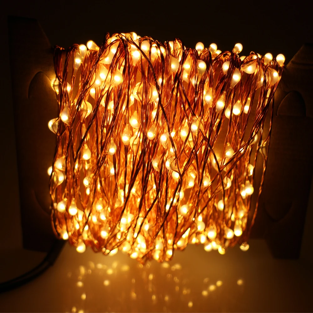 24 м 79FT 480LED гирлянда медная проволока Звездная Рождественские Свадебные