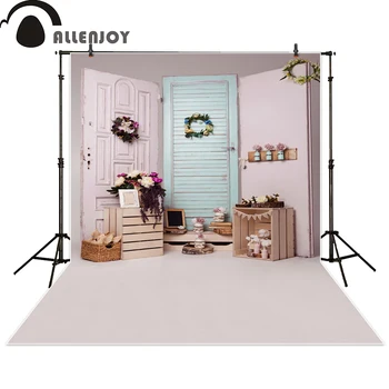 

Allenjoy photography backdrop pink girls wardrobe flower shutter newborn photo studio photocall background custom