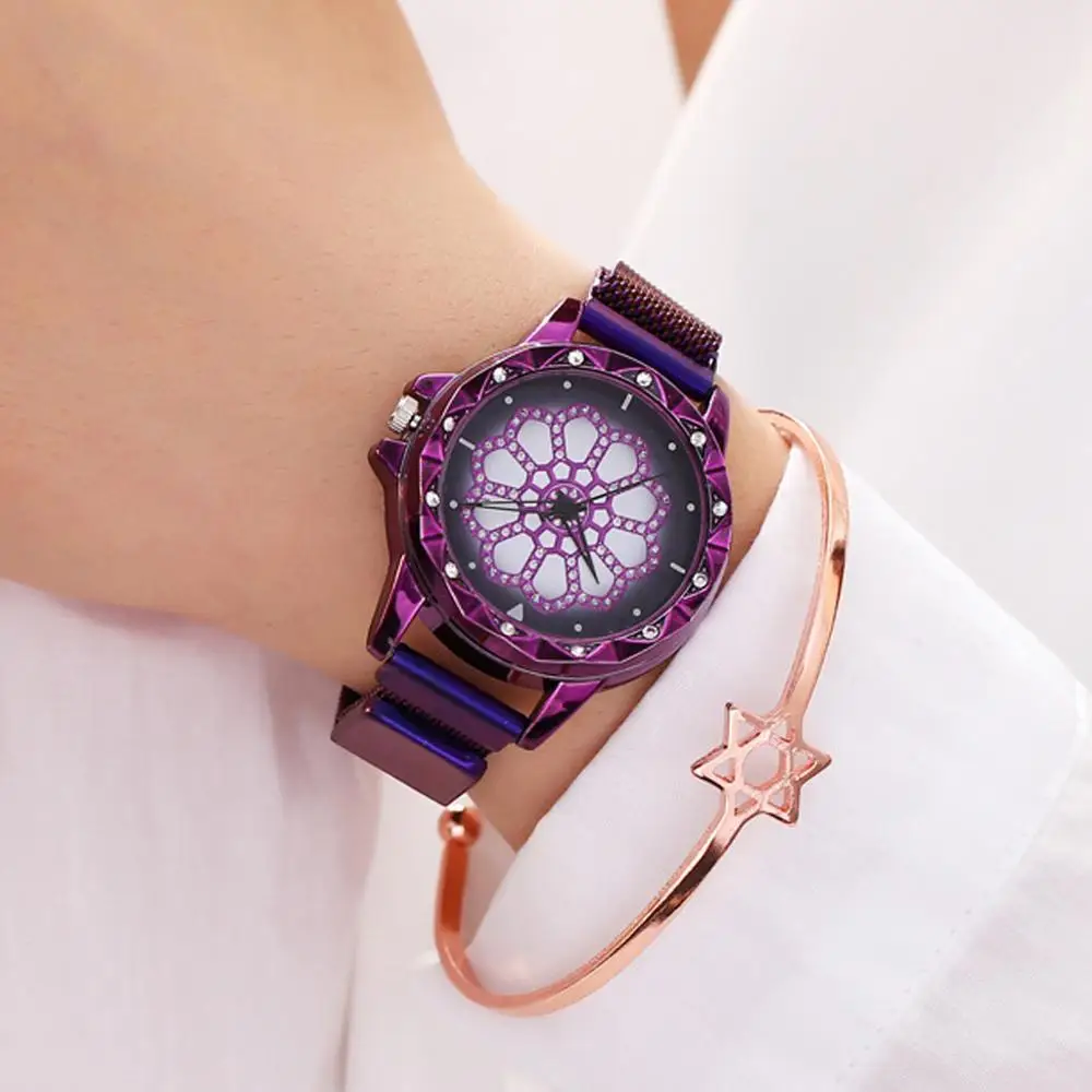 

Luxury Ladies Watch Magnet Star Sky Diamond Fashion Women Watches Dress Female Quartz Wristwatch relogio feminino Best Gift 2019