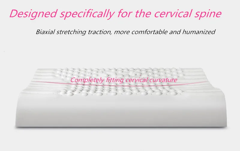 Ортопедическая подушка для шеи из ZX-E008 волокна, медленный отскок, латексная подушка для шейного отдела, ортопедические латексные подушки для шеи