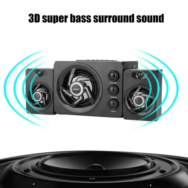 SADA Mini LED Light Speaker Bass Stereo Speaker for Desktop Computer Phone 3.5mm