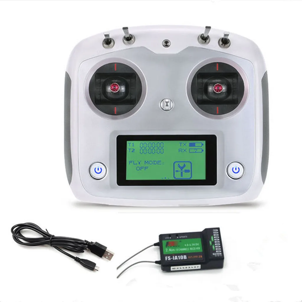 

Flysky FS-i6S 2.4G 10CH RC Transmitter With iA10B Receiver For Drone Accessories