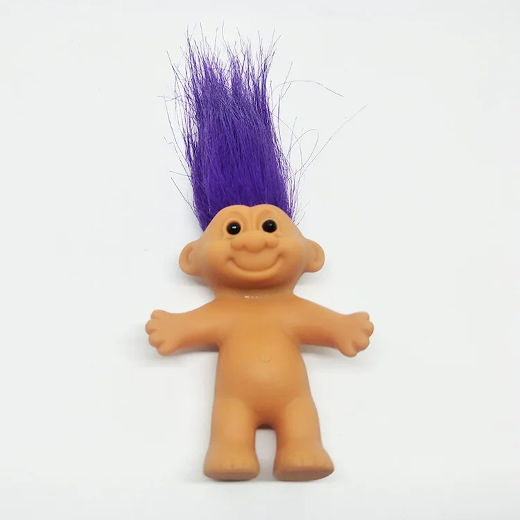 8cm Colorful Hair Naked Troll Doll Figures Russ Lucky Trolls Toys for Child...