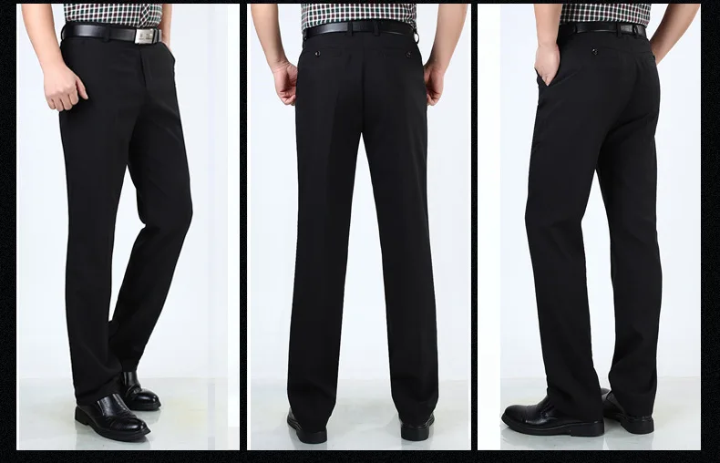 Новые летние тонкие мужские повседневные брюки с высокой талией, свободные льняные брюки, мужская одежда среднего возраста, деловые официальные брюки