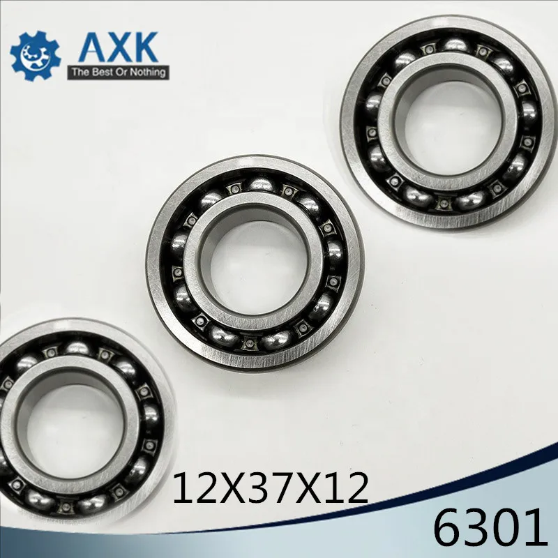 6301 Bearing 12*37*12 mm ABEC-3 P6 ( 4 PCS ) For Motorcycles Engine Crankshaft 6301 OPEN Ball Bearings Without Grease