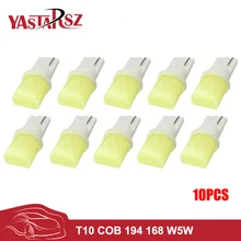 10 Pcs T10 W5W 168 194 SMD T10 COB LED White Lights Wedge Light Side Bulbs For Car Tail light Side Parking Dome Door Map light