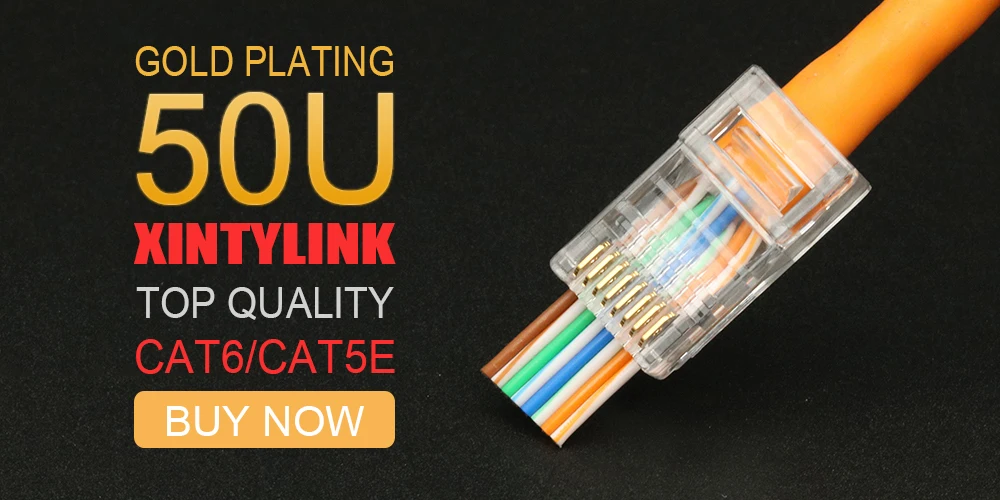 Xintylink EZ rj45 разъем ethernet кабель Разъем cat5 cat5e rj 45 cat6 jack сети 8p8c неэкранированный модульный utp keystone 50 100