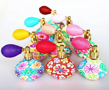 

15ml Colorful Polymer Clay Perfume Gasbag Atomizer Bottles Glass Airbag Spray Refillable Perfume Bottles Packaging Glass Bottle
