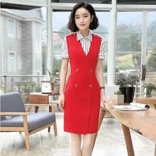 Новинка красная модная стройная форма стильные платья и блузки для женщин бизнес женские летние деловые комплекты женская одежда