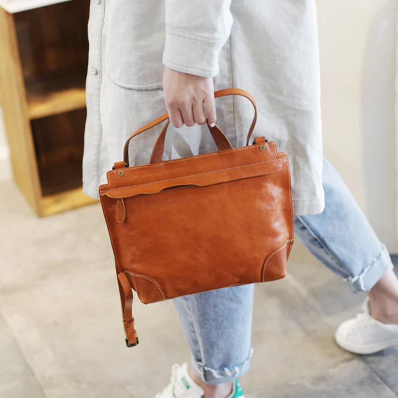 AETOO Small bag simple high sense small fresh retro cowhide envelope Briefcase female Bag portable crossbody bag