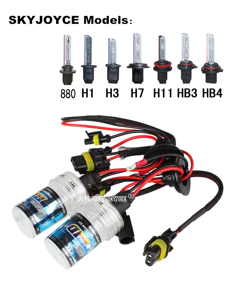 2X AC качества 12V 35w H27 hid ксеноновая лампа h1 h3 h4 1 h7 h8 h9 h11 h10 hb3 hb4 880 881 автомобильной