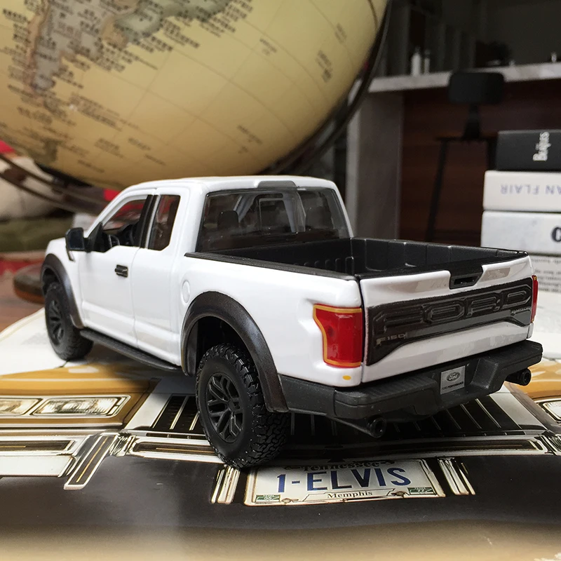 Fine Edition 1/24 специальная металлическая модель эвакуатора Ford F150 Raptor Skin Suv Настольный дисплей Коллекция Модель