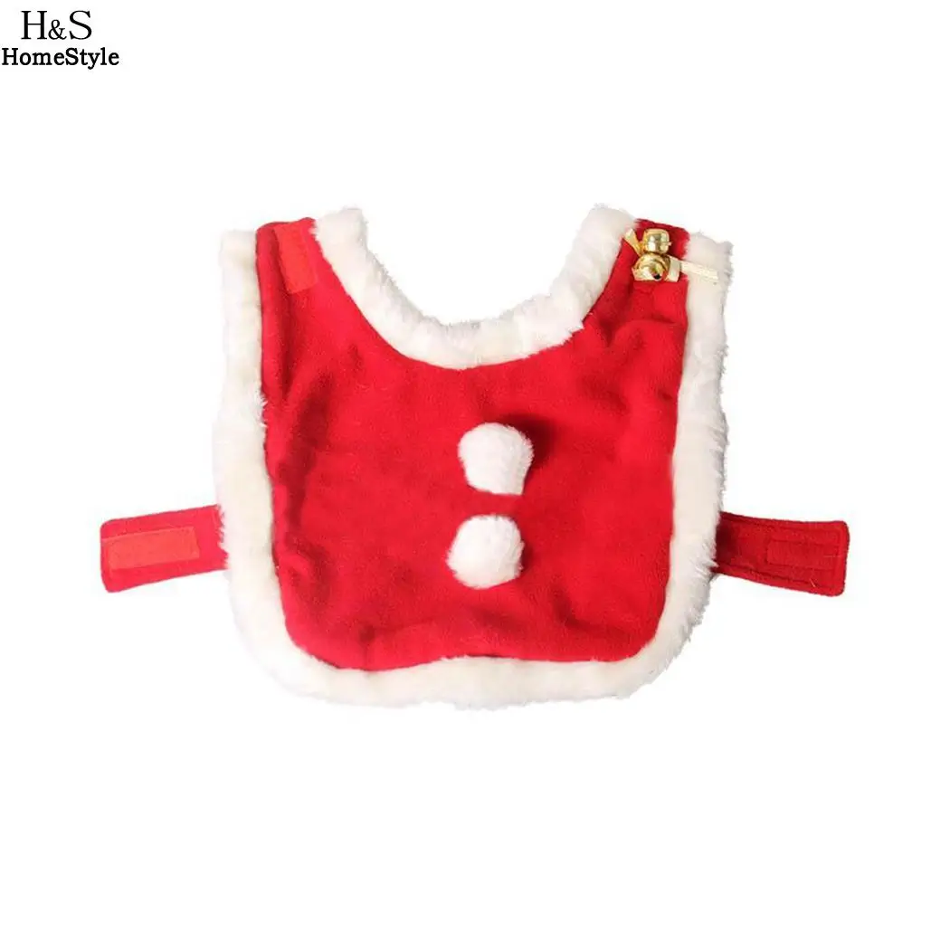 Воротник товар для кота Милая Рождественская шаль теплая красная одежда плюшевая зимняя - Цвет: Red