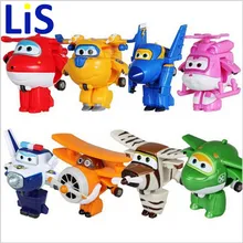 (Lis)8 styles Super Wings Mini Planes Deformation Airplane Robot Action Changeable Toys action toy Super Wings