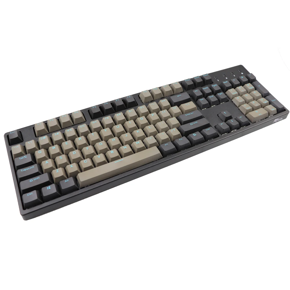  Double shot PBT Keycap Black Gray mixed Blue word Dolch 108 87 Cherry Profile Keycaps For MX Switch