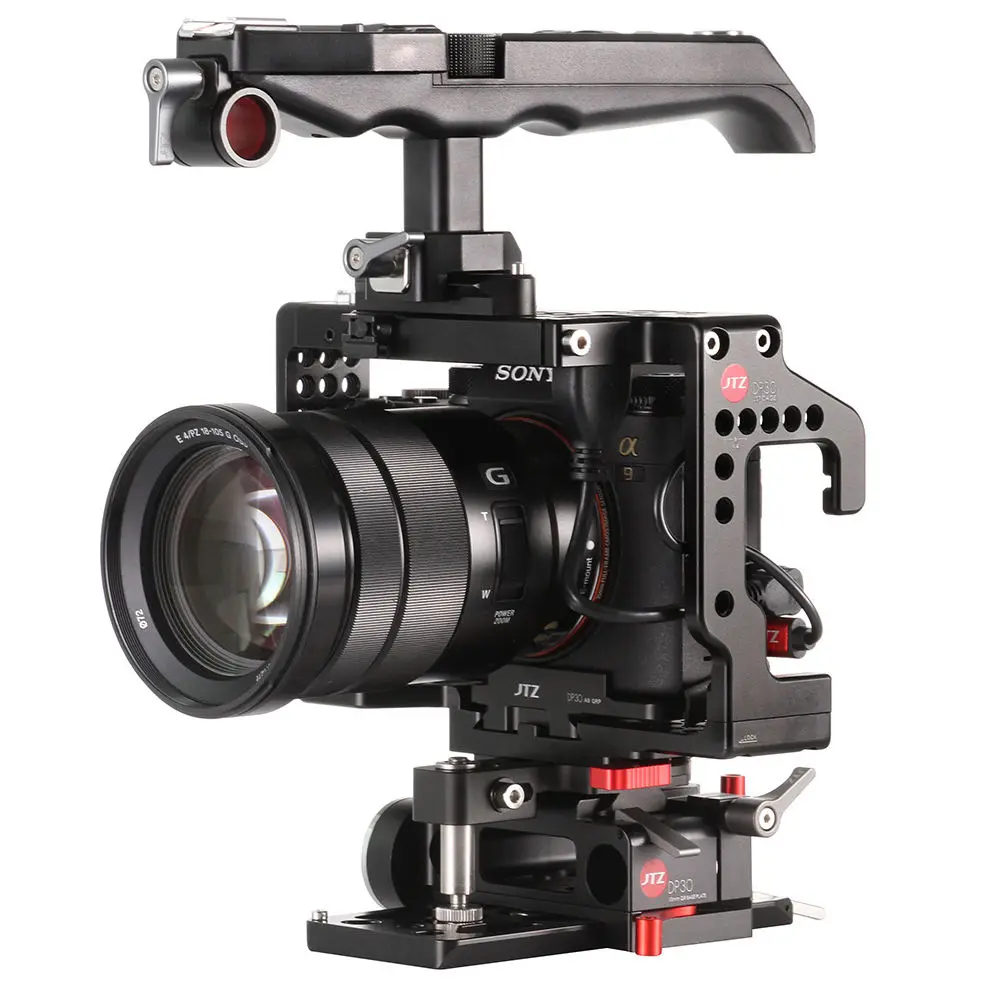 Jtz Dp30 Video Camera Cage Baseplate Maniglia Rig Per Sony A9 A7Iii A7Riii A7Siii