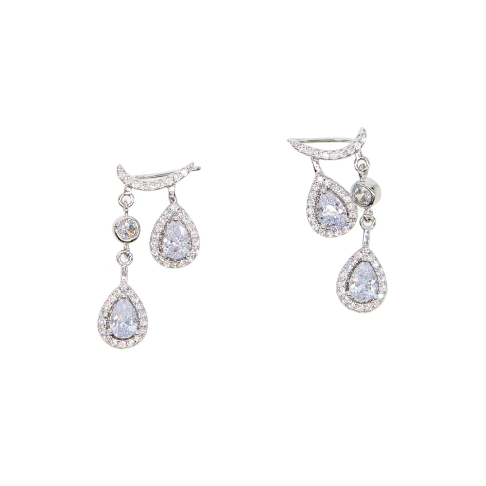 

Rhinestone Shining Crystal Water Drops dangle Earrings Fashion Party Jewelry Dangle Earrings for women