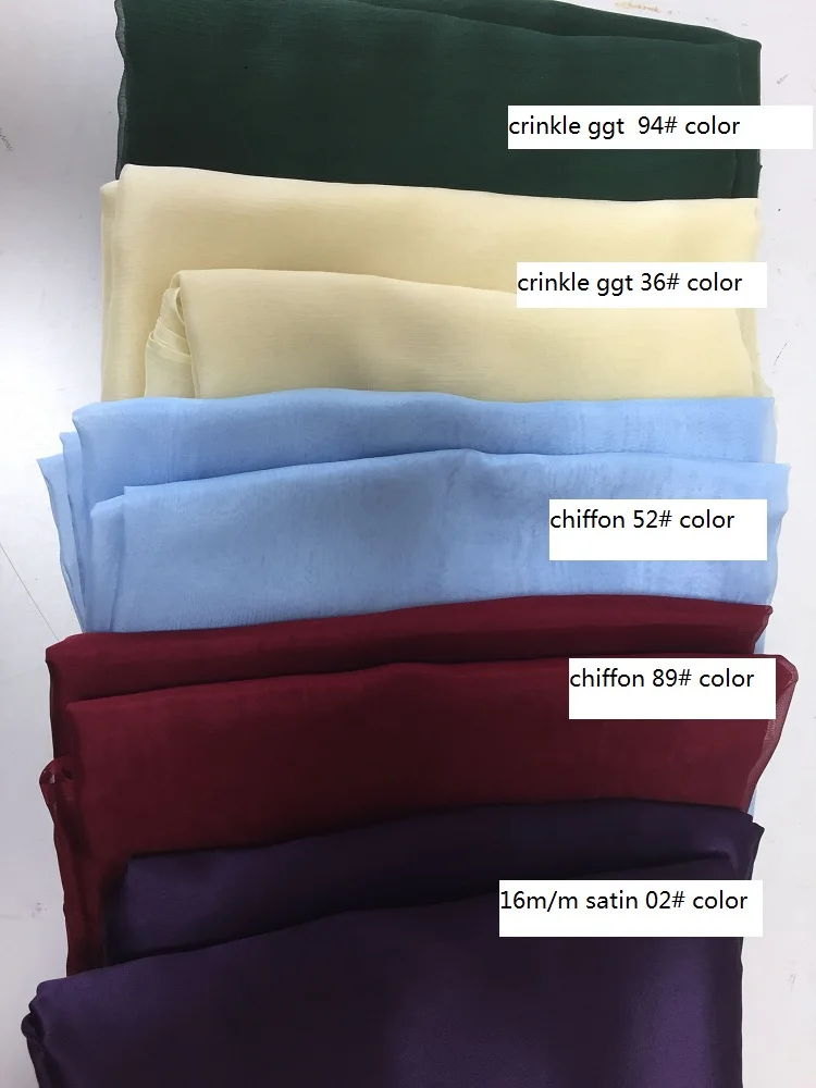 

Howmay 100% pure silk fabric remnant mixed for women's dress lining and DIY handmade habutai satin crepe organza dupion tulle