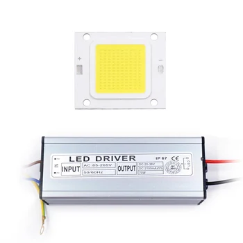

LED COB Chip Light 10W 20W 30W 50W 70W LED Beads+LED driver Transformer DIY for Floodlight Voltage regulate High Flux Suitable