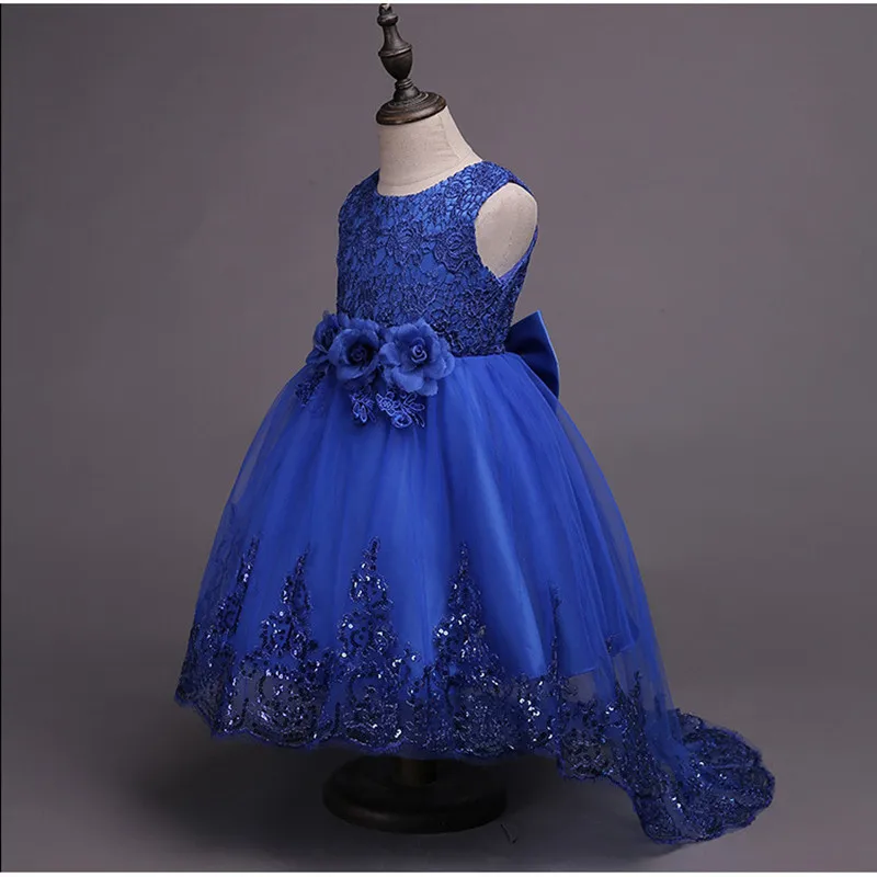 

Girls Wedding Dress 2018 Lace Flower Teenager Dress Elegant Summer Tutu Kids Dresses For Girls Clothes Children Vestidos Costume
