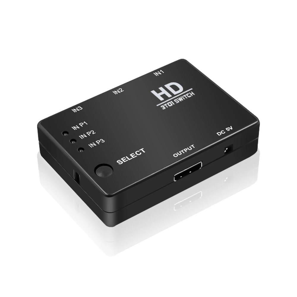 Kebidu HDMI переключатель истинная матрица 3/5 порт Сплиттер концентратор коробка для