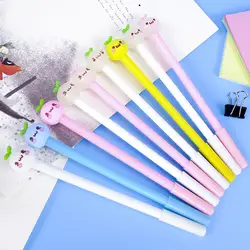 0,38 мм к Criativa мультфильм Одноцветный гель ручка Симпатичные Cosas Kawaii нейтральный ручки для письма Подарочная Корейская канцелярия Школьные