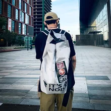 Harajuku модный рюкзак мужской большой емкости Оксфорд Дорожная сумка Повседневная Хип-Хоп Уличная Стиль рюкзак для вещей