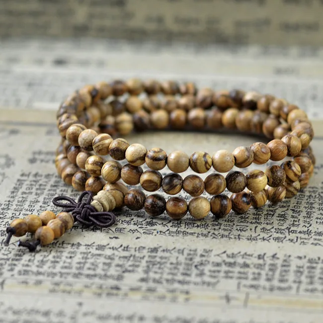 מוצר Authentic Vietnamese agarwood incense 108 beads 68mm fashion