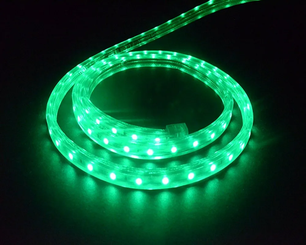 cheap 5050 Flexible LED Strip light AC220V 60leds m Waterproof IP67 Led Tape green LED Light With EU Power Plug 25 meter