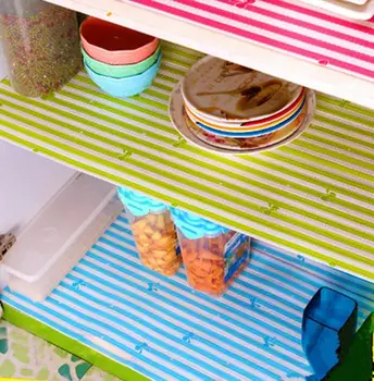 

Waterproof kitchen antibacterial paper PET plastic placemat table wardrobe cupboard decoration rectangle drawer fridge mat