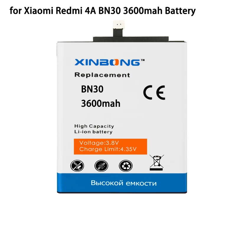 

XINBONG 3600mah BN30 for Xiaomi for Redmi 4A Battery with tracking number