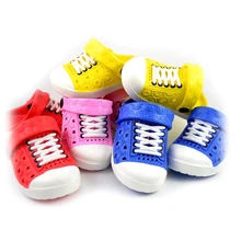 Melissa/сандалии для мальчиков; детская обувь с дырками; яркие цвета; имитация кружева; мягкие дышащие туфли; домашние и уличные сандалии; Тапочки