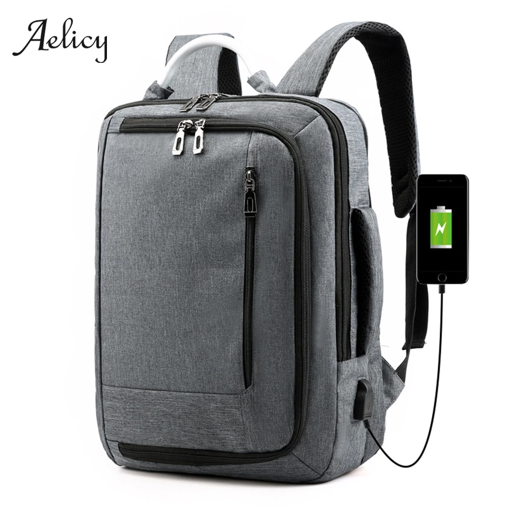 

Aelicy 15 Inch Laptop Backpack USB Charging Anti Theft Backpack Men Travel Backpack Waterproof School Bag Male Mochila