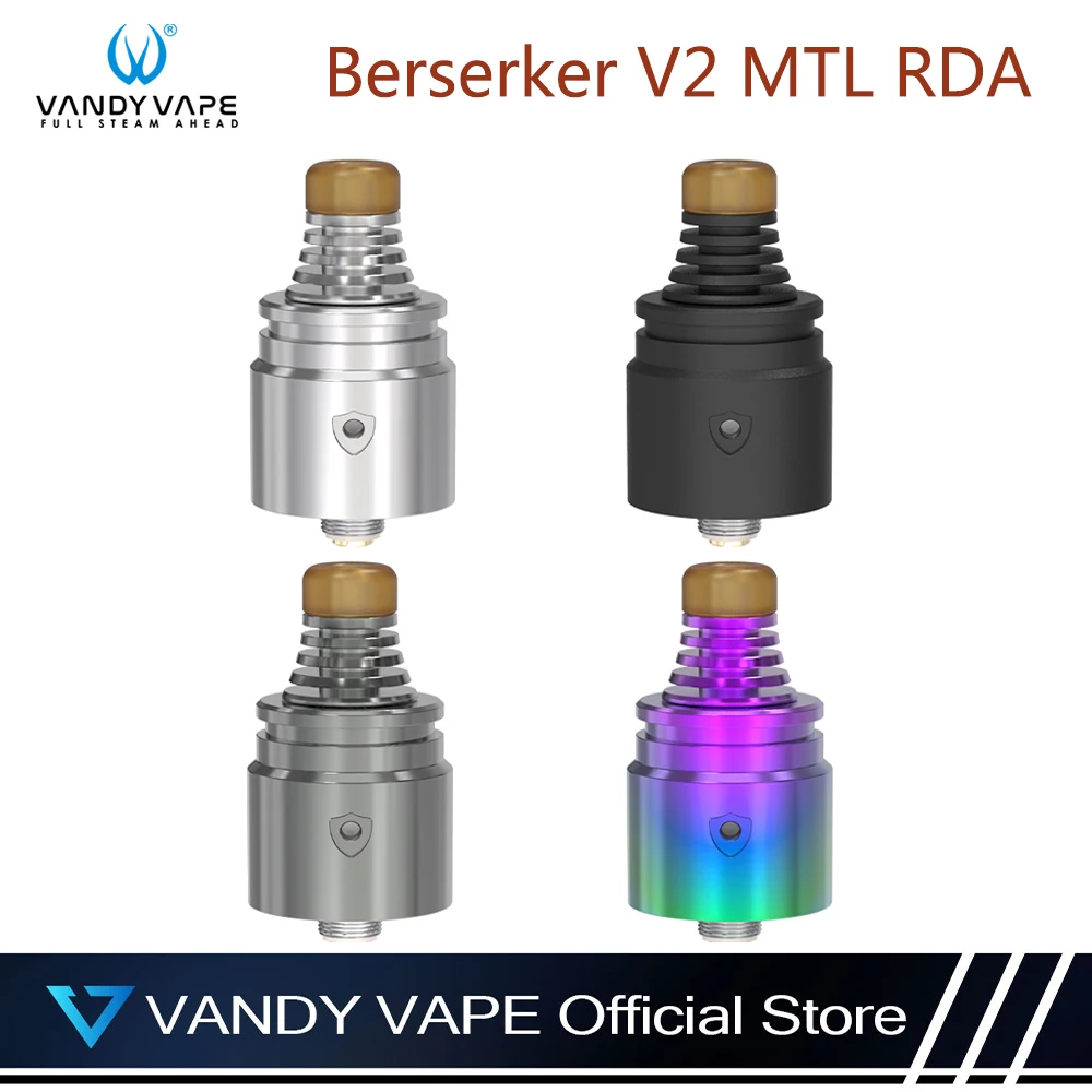 Original Vandy vape Berserker V2 MTL RDA Tank 1.5ml 22mm VS vandyvape Berserker V1.5 Fit Electronic Cigarette Mods