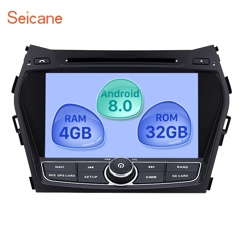 

Seicane Android 8.0 2Din 8" Bluetooth GPS System 8 Core 4GB Car Multimedia player for 2013-2015 Hyundai IX45 support DVR OBD DAB