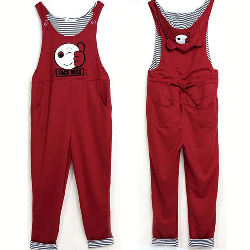 

Casual Maternity Long Pant Pregnancy Overalls Jumpsuits Rompers Mum Clothes Mommy Clothing boy Pregnant Women Cartoon Suspender