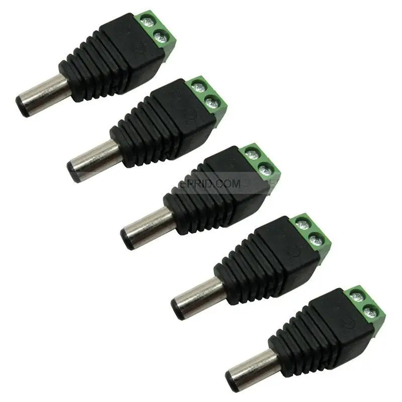 Buy 5 pcs 5.5 x 2.1mm CCTV Video Camera Connector DC