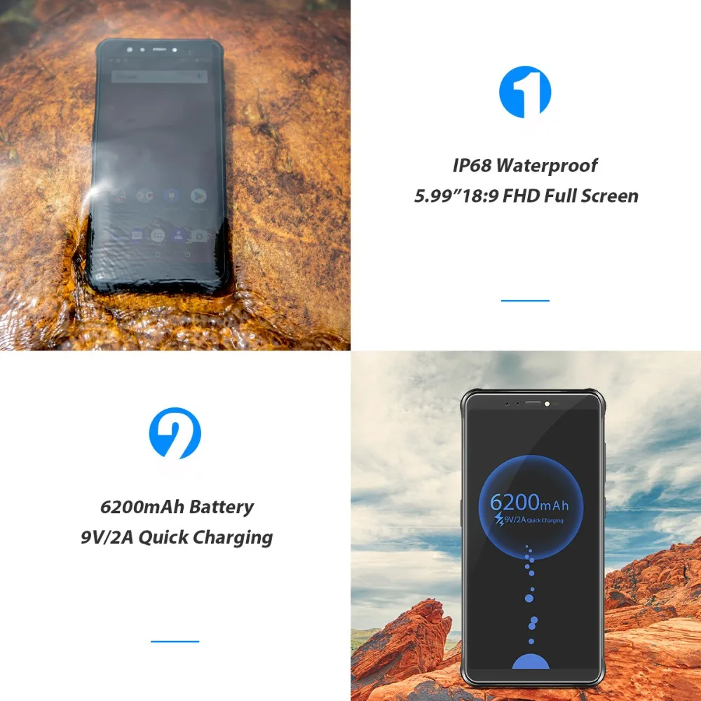 Vernee V2 Pro глобальной сети IP68 Водонепроницаемый прочный смартфон 5 99 &quotFHD Full Экран 6