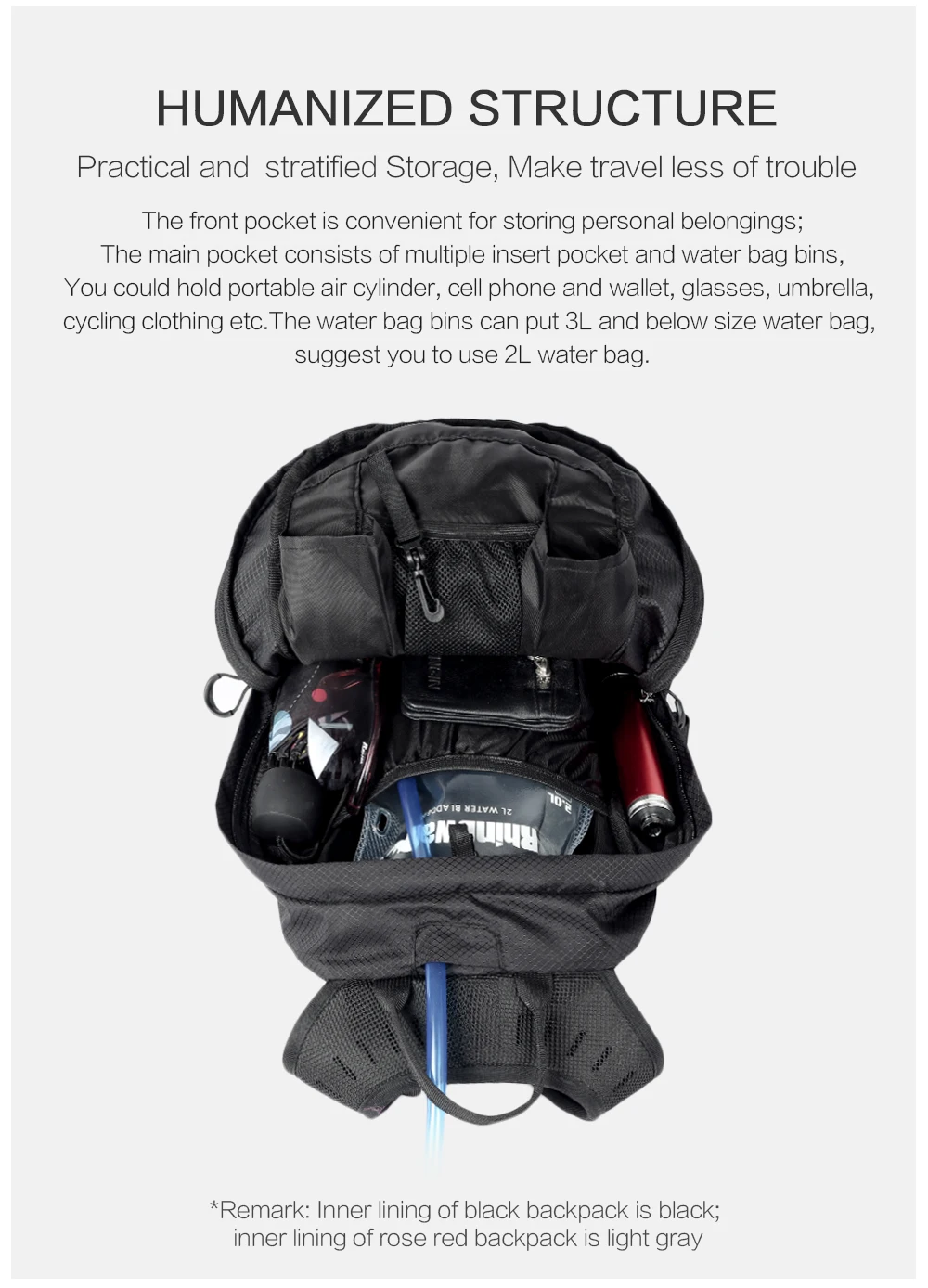 RHINOWALK велосипедный рюкзак+ 2L водный Пузырь Сверхлегкий Велоспорт 12L нейлон водонепроницаемый дышащий для езды на велосипеде сумки 2 цвета