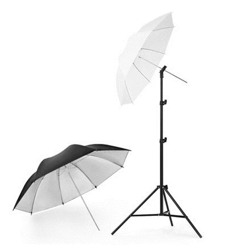 Studio Diffuser 2in1 84cm33 White Soft Diffuser Translucent Umbrella+Black Silver Reflector Umbrella for Studio Flash (5)