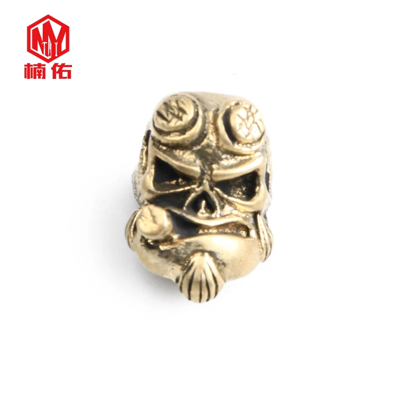 

1PC Retro Creative Umbrella Rope Pendant Zipper Mobile Brass Knife Beads DIY Accessories Paracord Beads EDC Pocket Tools