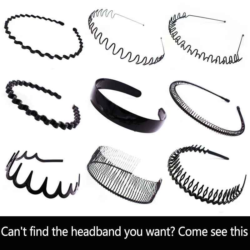 

Men's models Women's wavy headbands Plastic headbands Washing clips Wide fine hairpins people's basic models 9 models