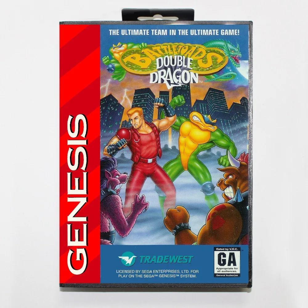 Игровой картридж Battletoads 16 бит игровая карта MD с розничной коробкой для Sega Mega Drive