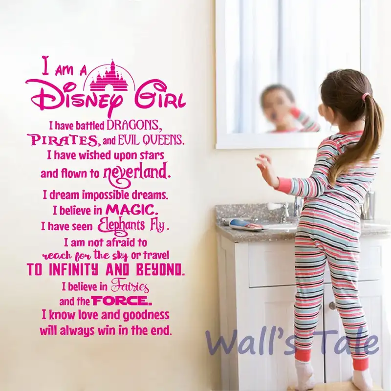 Princess Girl Quote Wall Decals Girls Room Decor Positive Saying Vinyl