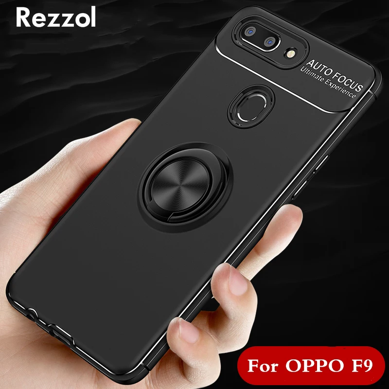 Rezzol для OPPO F9 Pro Чехол чехол автомобильный магнитный держатель Мягкий ТПУ