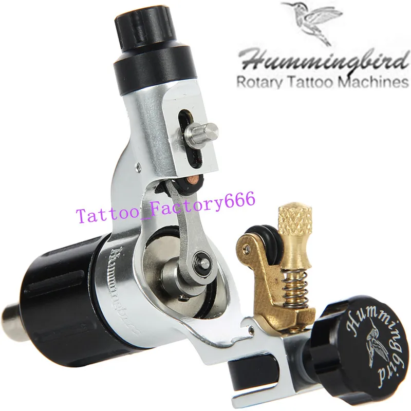 Original Hummingbird Silver Gen 2 Rotary Tattoo Machine Swiss Motor Liner Shader Supply Free RCA Cord.